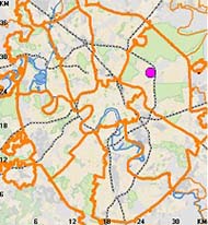 Расположение Черкизовского парка на общей карте Москвы