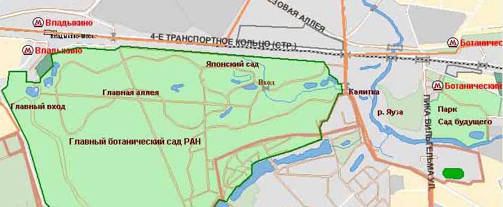 Японский сад на карте
