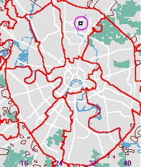 Храм Покрова на общей карте Москвы