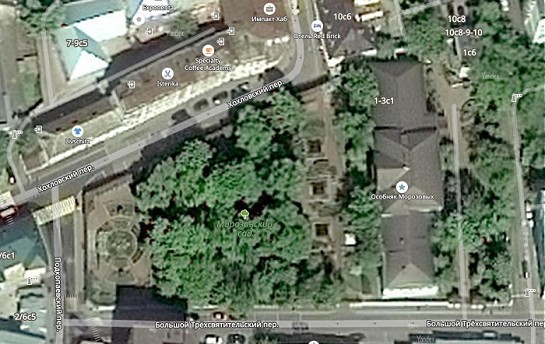 Морозовский сад, космический снимок